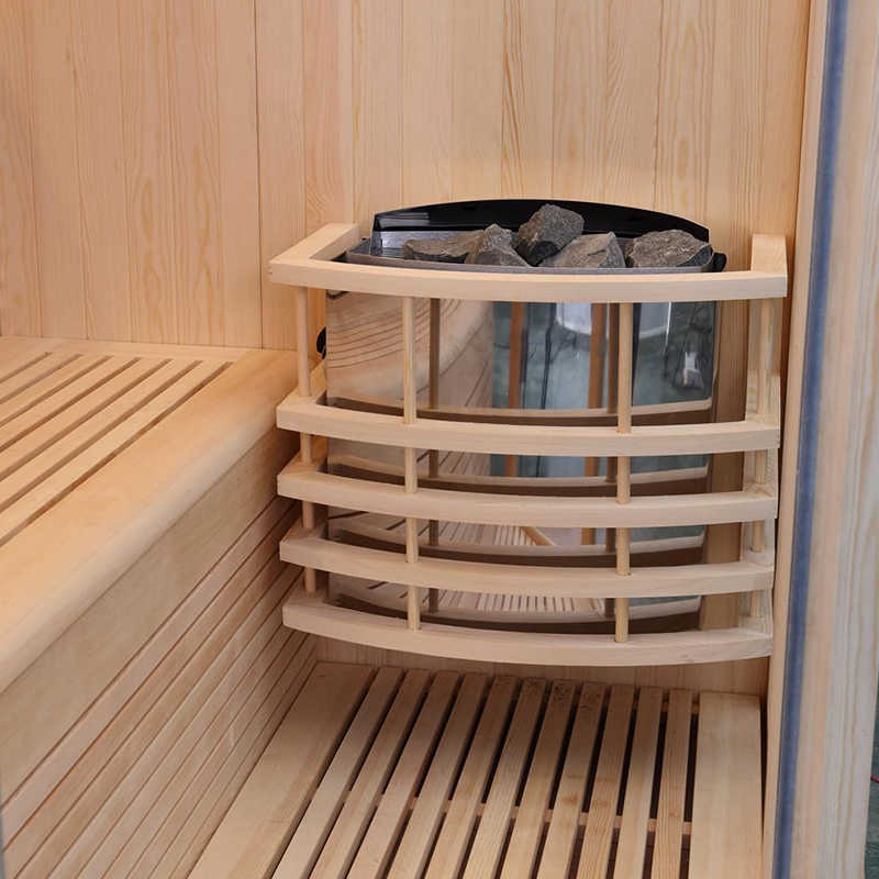 A sauna room